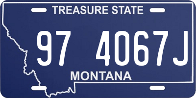 MT license plate 974067J