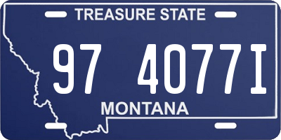 MT license plate 974077I