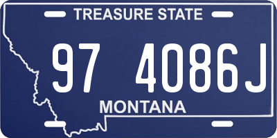 MT license plate 974086J