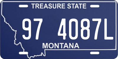 MT license plate 974087L
