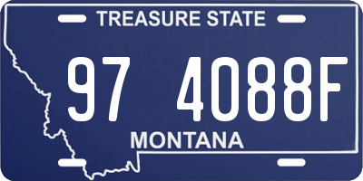 MT license plate 974088F