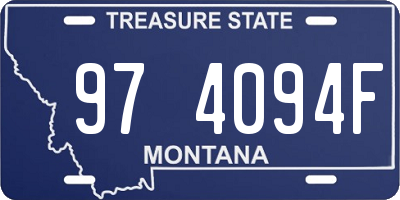 MT license plate 974094F