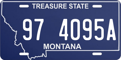 MT license plate 974095A