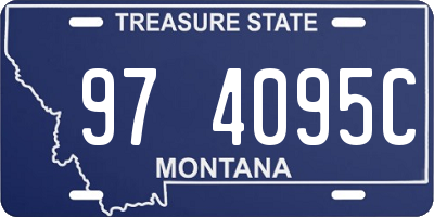 MT license plate 974095C
