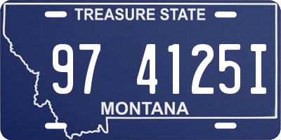 MT license plate 974125I
