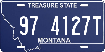 MT license plate 974127T