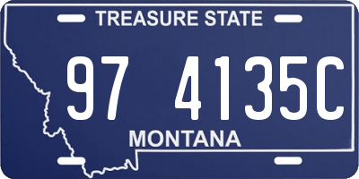 MT license plate 974135C