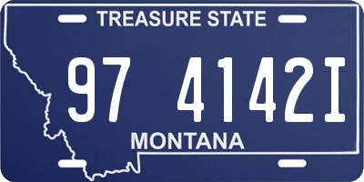MT license plate 974142I