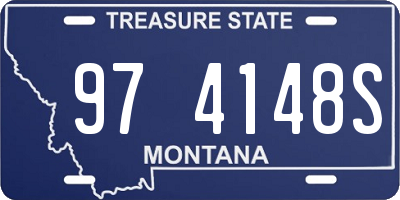 MT license plate 974148S