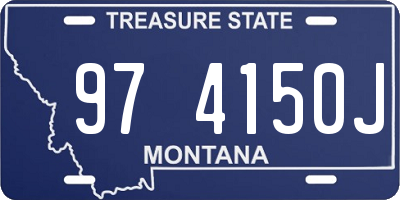 MT license plate 974150J