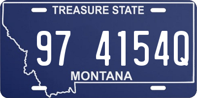 MT license plate 974154Q