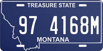 MT license plate 974168M