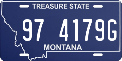 MT license plate 974179G