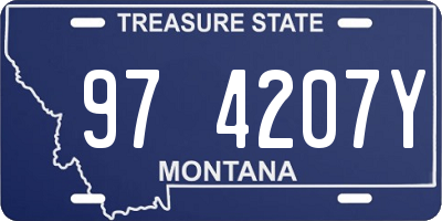 MT license plate 974207Y