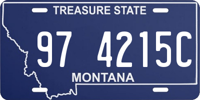 MT license plate 974215C
