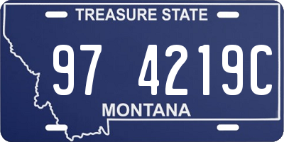MT license plate 974219C