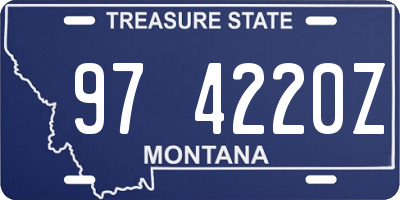 MT license plate 974220Z