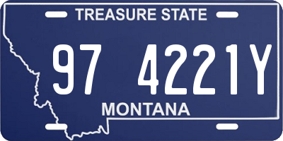 MT license plate 974221Y