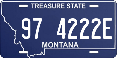 MT license plate 974222E