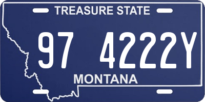 MT license plate 974222Y