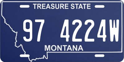 MT license plate 974224W