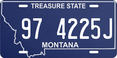 MT license plate 974225J