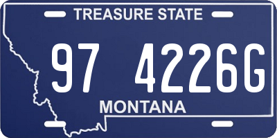 MT license plate 974226G