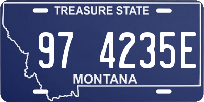 MT license plate 974235E
