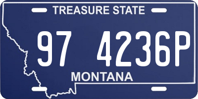 MT license plate 974236P