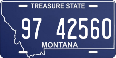 MT license plate 974256O