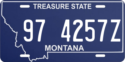 MT license plate 974257Z