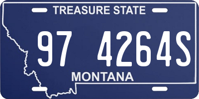 MT license plate 974264S