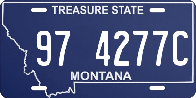 MT license plate 974277C