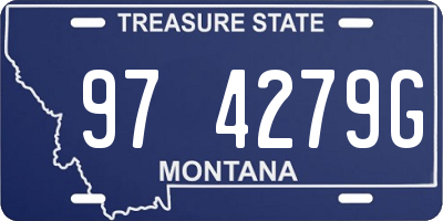 MT license plate 974279G