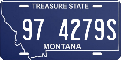 MT license plate 974279S