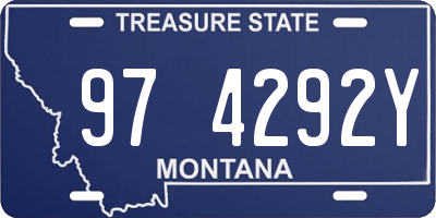 MT license plate 974292Y