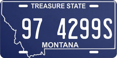 MT license plate 974299S
