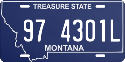 MT license plate 974301L
