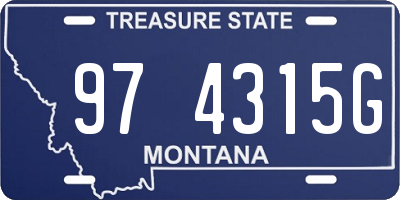MT license plate 974315G
