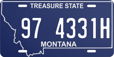 MT license plate 974331H