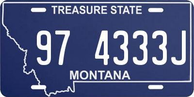 MT license plate 974333J