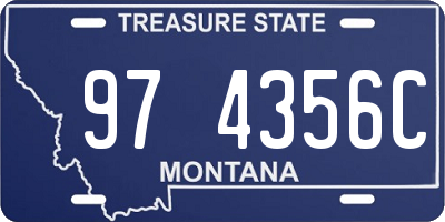 MT license plate 974356C
