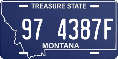 MT license plate 974387F