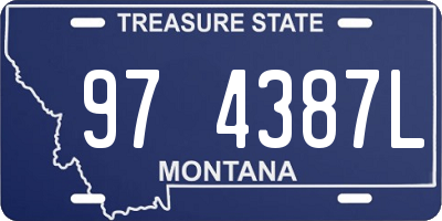 MT license plate 974387L