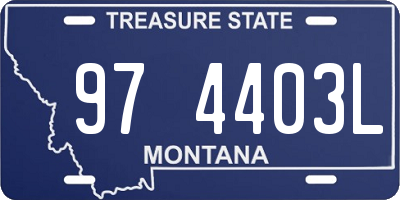 MT license plate 974403L