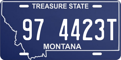 MT license plate 974423T