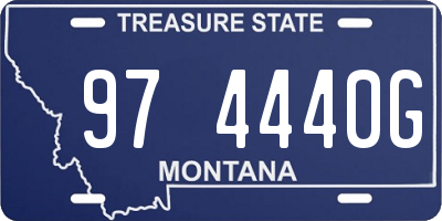 MT license plate 974440G
