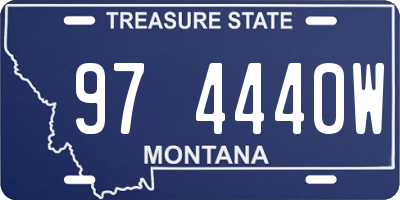 MT license plate 974440W