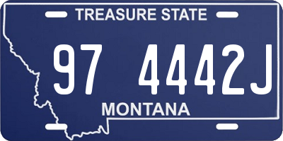 MT license plate 974442J