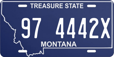 MT license plate 974442X